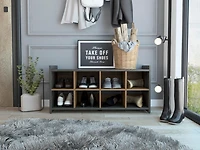 Streamdale Entryway Storage Unit, Eight Shoe Capacity - Espresso Mahogany
