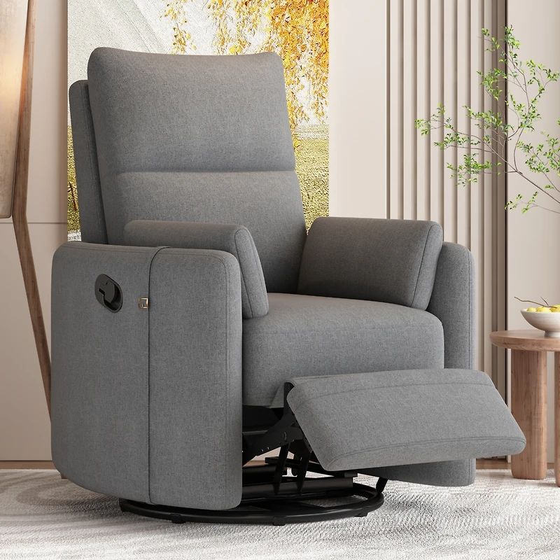 Streamdale 360 Swivel Recliner with Removable Pillows for Living Room