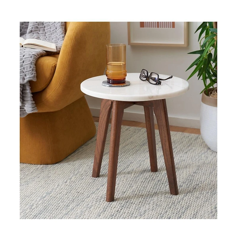 Safavieh Marini Round Marble End Table
