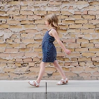 Hope & Henry Little Girls Scallop Trim Button Front Linen Romper
