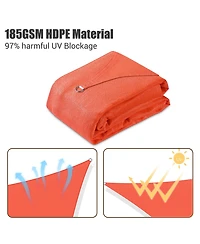 12x12 Ft 97% Uv Block Square Sun Shade Sail Heavy Duty Hdpe Canopy Patio Lawn
