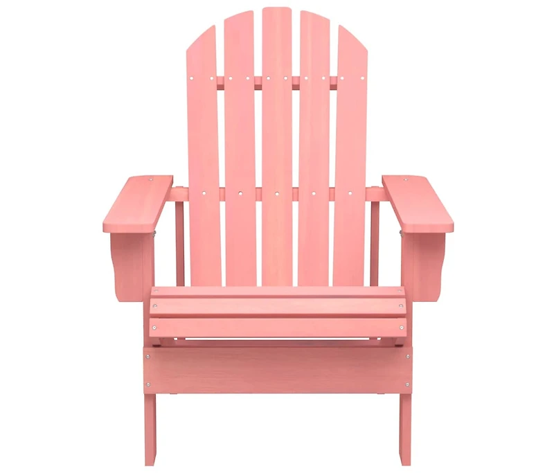 Patio Adirondack Chair Solid Fir Wood Pink