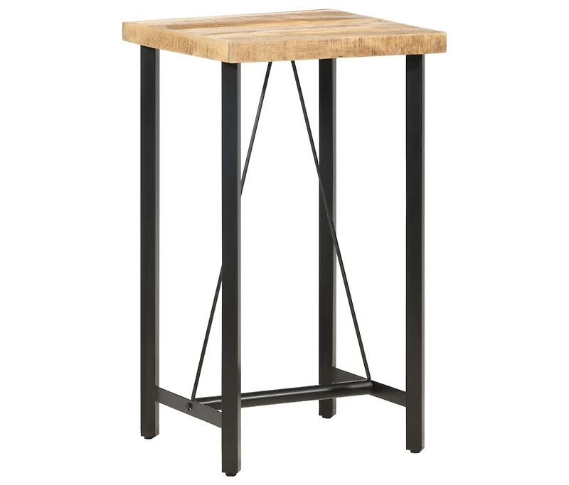 vidaXL Bar Table 23.6"x23.6"x42.1" Rough Mango Wood
