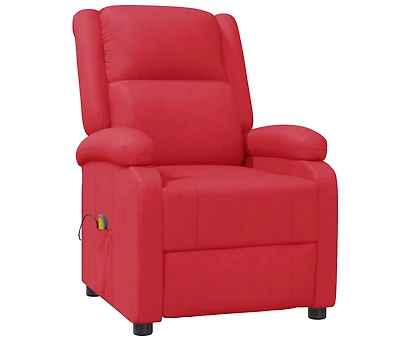 Massage Chair Red Faux Leather