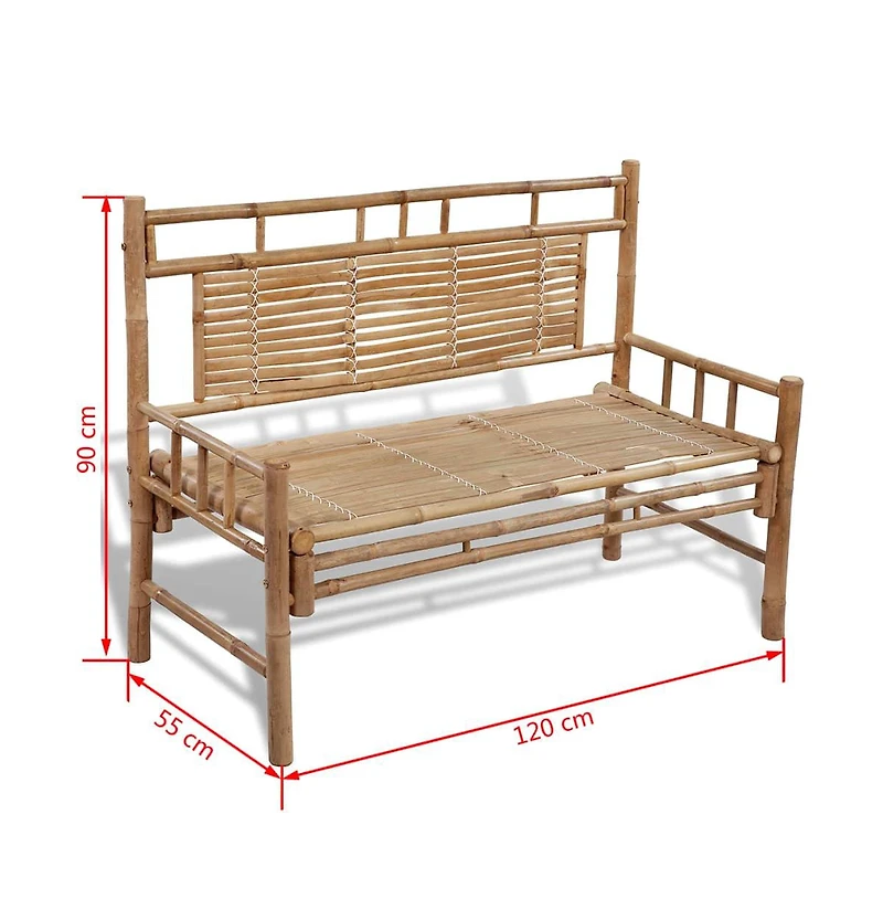 vidaXL Patio Bench 47.2" Bamboo