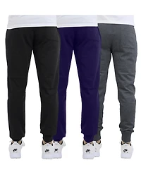 Blue Ice Men's Modern Fit Heavyweight Classic Fleece Jogger Sweatpants- 3 Pack