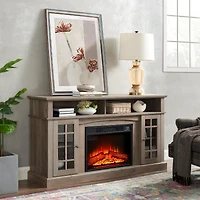 Streamdale Classic Tv Stand with 23" Fireplace for TVs up to 65"