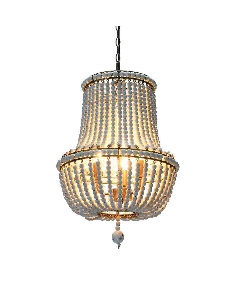 Storied Home Draped Wood Bead Chandelier