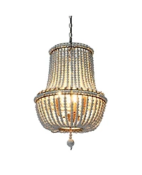 Storied Home Draped Wood Bead Chandelier
