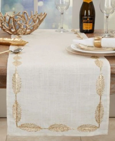 Saro Lifestyle Intricate Leaf Pattern