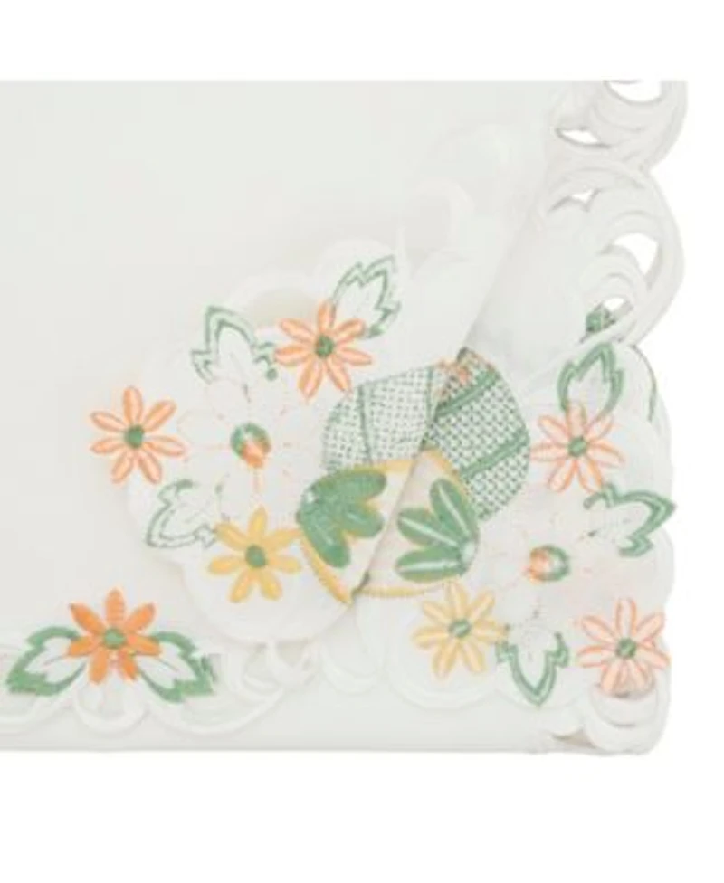 Saro Lifestyle Embroidered Easter Eggcellent Table Runner Collection