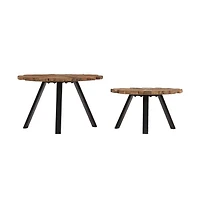 vidaXL Coffee Tables 2 pcs Solid Reclaimed Wood