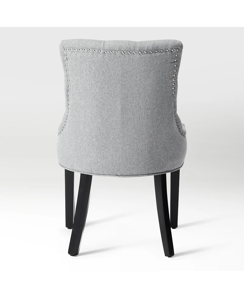 WestinTrends Upholstered Wingback Button Tufted Dining Chair