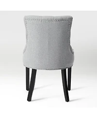 WestinTrends Upholstered Wingback Button Tufted Dining Chair