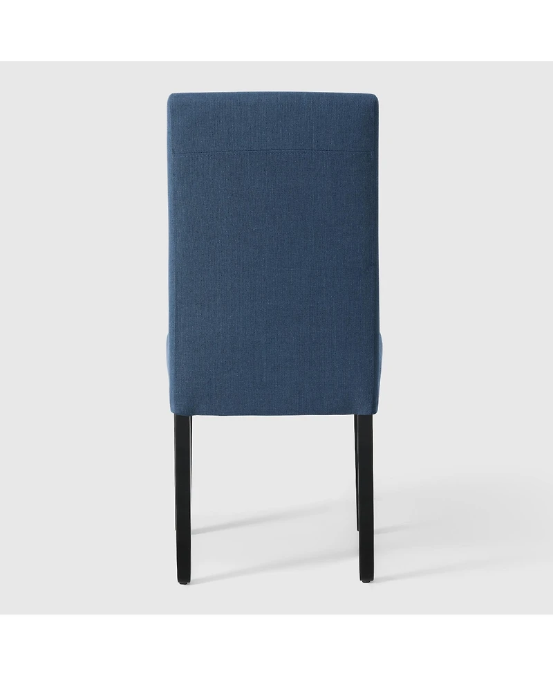 WestinTrends Upholstered Linen Fabric Dining Chair Set of 2