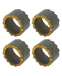 Saro Lifestyle Resin Artistry Napkin Ring Set of 4
