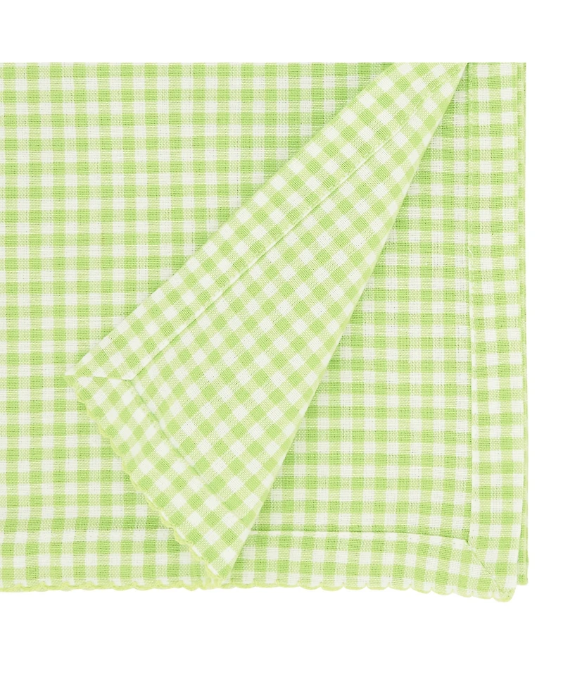 Saro Lifestyle Traditional Gingham Table Runner, 16"x72"
