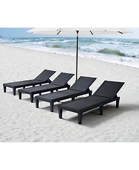 Adjustable & Waterproof Outdoor Patio Chaise Lounge Chairs