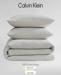 Calvin Klein Speckled Waffle 3 Piece Duvet Cover Set
