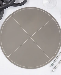 Saro Lifestyle Pu Leather Luxe Placemat Set of 4,15"x15"