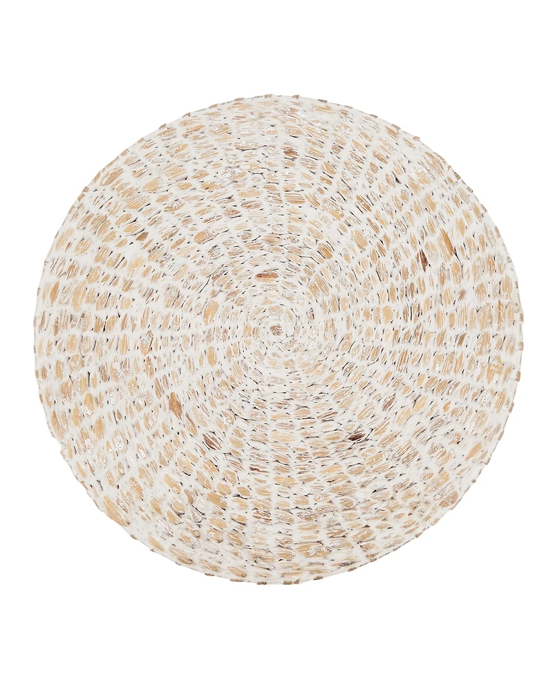 Saro Lifestyle Foil Print Natural Fiber Placemat Set of 4,15"x15"