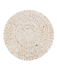 Saro Lifestyle Foil Print Natural Fiber Placemat Set of 4,15"x15"