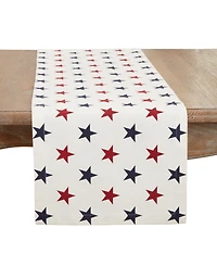 Saro Lifestyle Americana Stars Table Runner, 14"x72"
