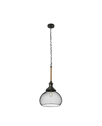 Robert Stevenson Lighting Martha - Woven Metal and Natural Rope Ceiling Light Black