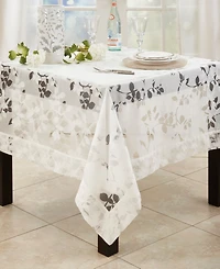 Saro Lifestyle Sheer Elegance Burnout Voile Vine Design Table Runner