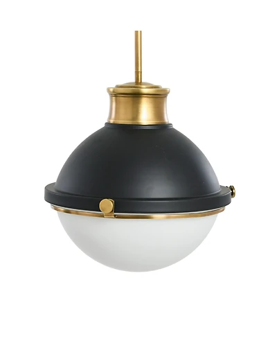Robert Stevenson Lighting Cameron - 2-Tone Metal and Frosted Glass Ceiling