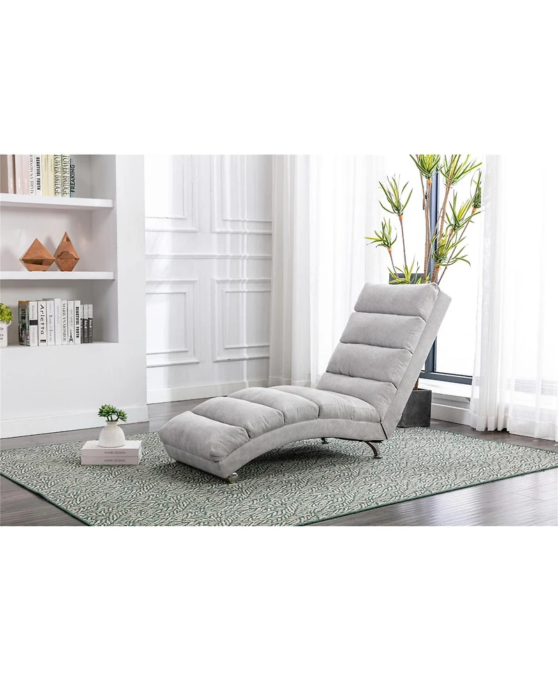 Streamdale Modern Indoor Linen Chaise Lounge