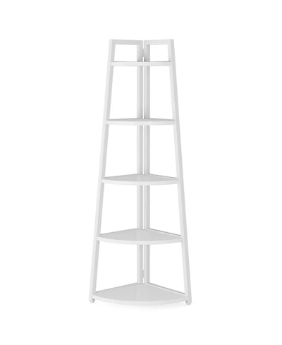 Tribesigns 5 Tier Corner Bookshelf and Bookcase, 70 inch Tall Corner Shelves Standing Shelving Unit Indoor Plant Stand for Living Room, Kitchen, Home