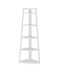 Tribesigns 5 Tier Corner Bookshelf and Bookcase, 70 inch Tall Corner Shelves Standing Shelving Unit Indoor Plant Stand for Living Room, Kitchen, Home