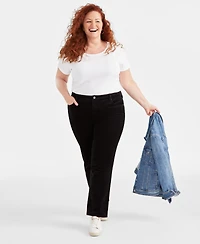 Style & Co Plus High-Rise Straight-Leg Corduroy Pants, Macy's Exclusive