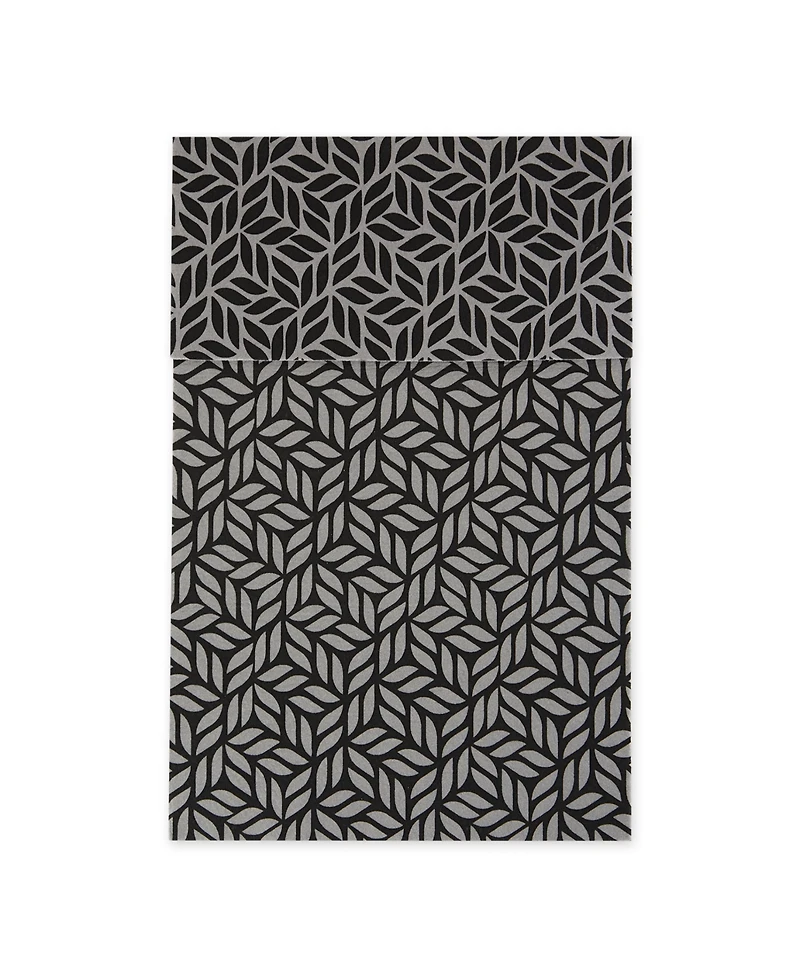 Design Imports Fridge Liner Collection Non-Adhesive, Cut to Fit, 12x24", Gray Abstract Leaf, 6 Piece