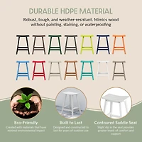 Outdoor Patio Adirondack Counter Height Stool Chair Set of 2