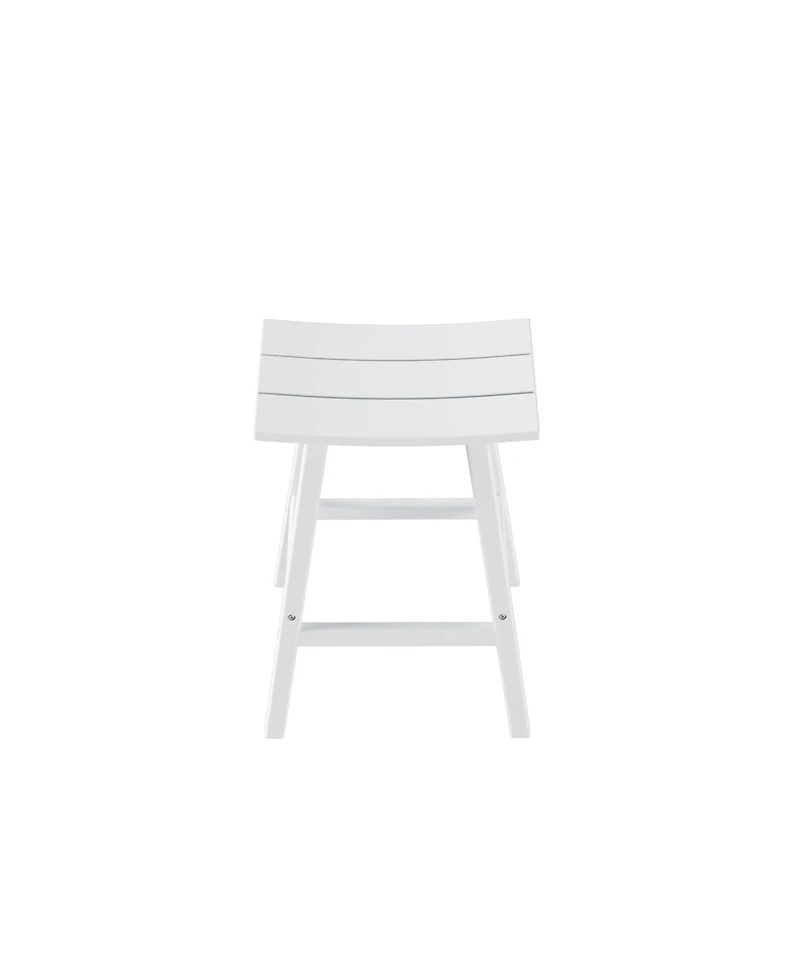 WestinTrends Outdoor Patio Adirondack Bar Height Stool Saddle Seat Chair Set of 2