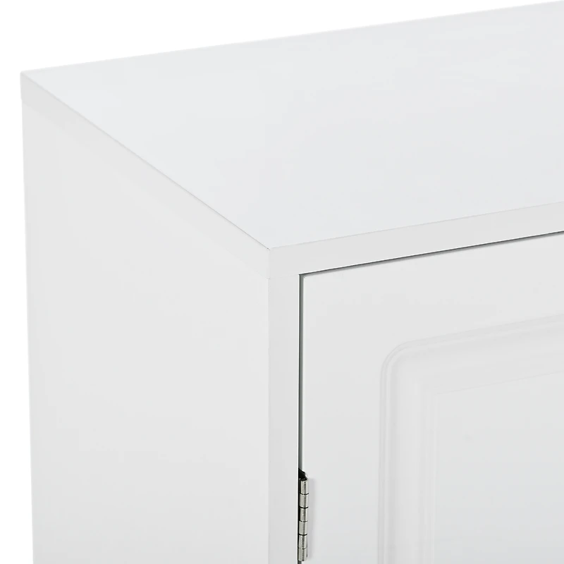 Streamdale Modern White Shoe Cabinet with Adjustable Shelves