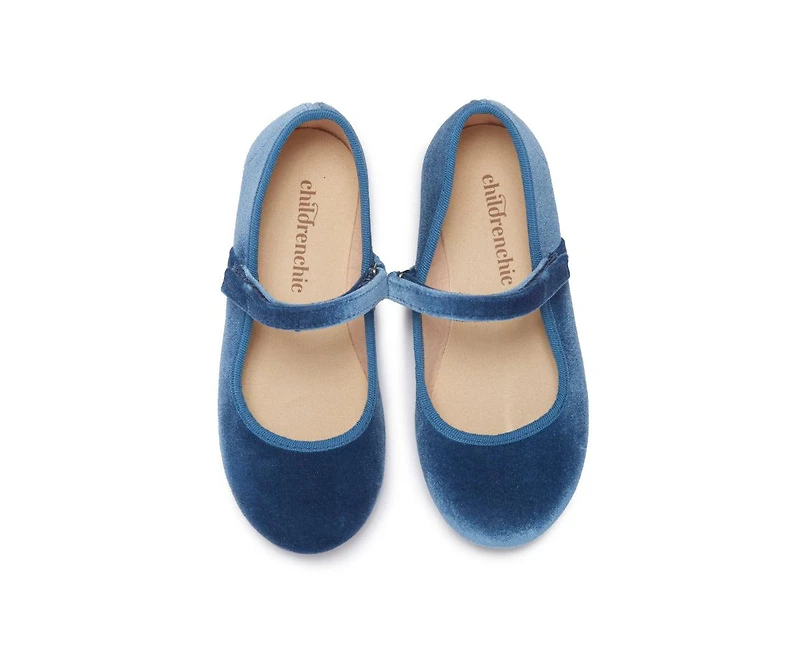 Childrenchic Girls Classic Velvet Mary Janes