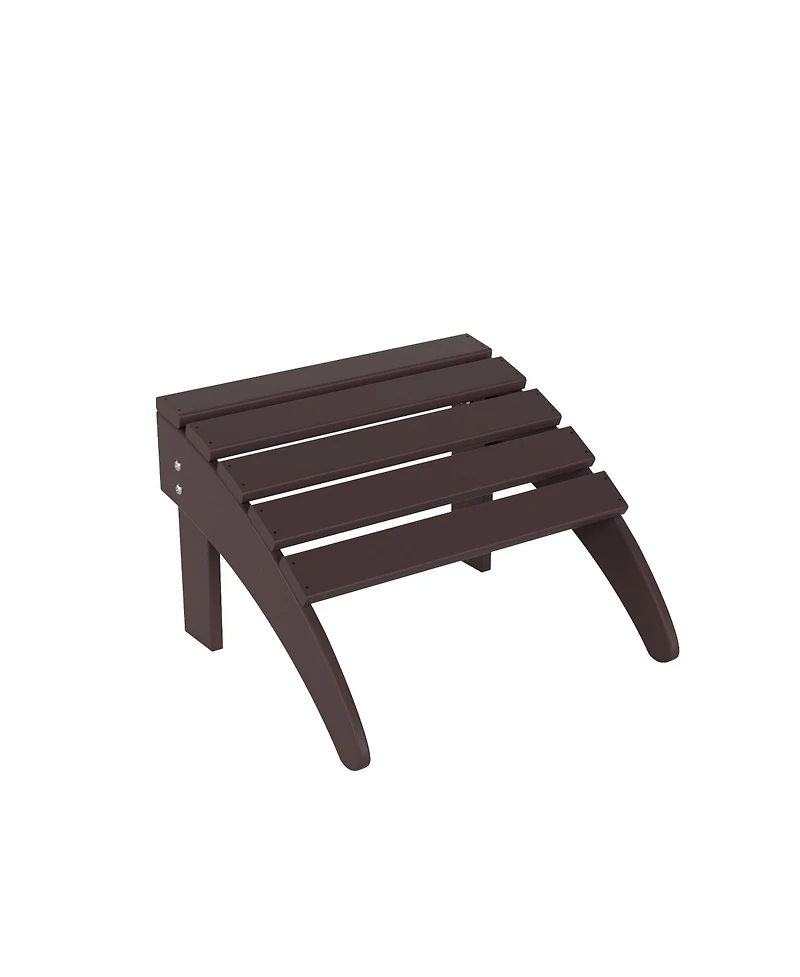 WestinTrends Outdoor Adirondack Chair with Ottoman Side Table Set