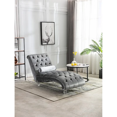 Simplie Fun Leisure Concubine Sofa With Acrylic Feet