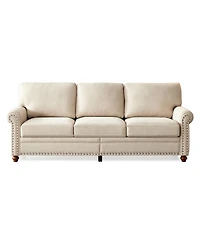 Streamdale Furniture Linen Fabric Upholstered With Storage Sofa
