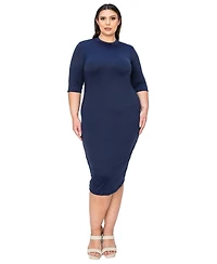 L I V D Women's Plus Mona Midi Dress