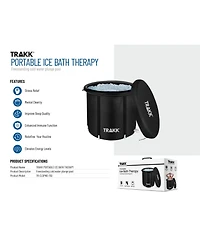 Trakk Portable Ice Bath Tub Therapy with Cover - 150 Gallon Freestanding Cold Water Plunge Pool, Cold Plunge Tub Recovery Bath