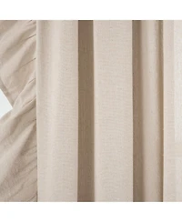 Lush Decor Linen Ruffle Window Curtain Panel