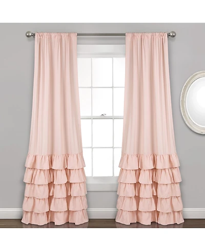 Lush Decor Allison Ruffle Window Curtain Panels