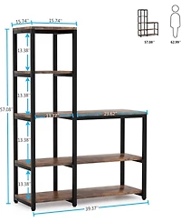 Tribesigns 5-Tier Kitchen Bakers Rack with Utility Storage Shelf, Freestanding Microwave Oven Stand Kitchen Spice Rack Shelf Organizer