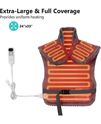 Caromio Weighted Electric Heating Pad for Neck and Shoulders, 24"x33"