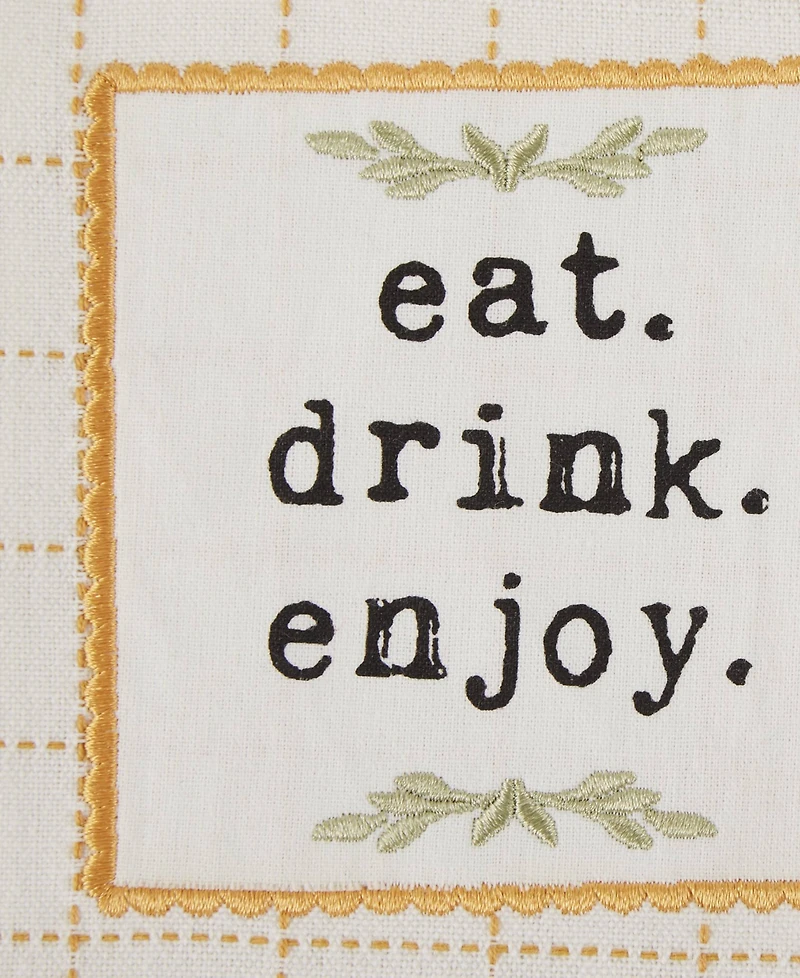 Design Imports Home Sweet Farmhouse Kitchen Collection, Potholder/Oven Mitt/Dishtowel Set, Honey Gold, 4 Count