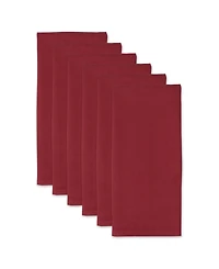 Design Imports Basic Solid Dishtowel Collection Cotton Flat Woven, Small Set, 18x28", Barn Red, 6 Piece